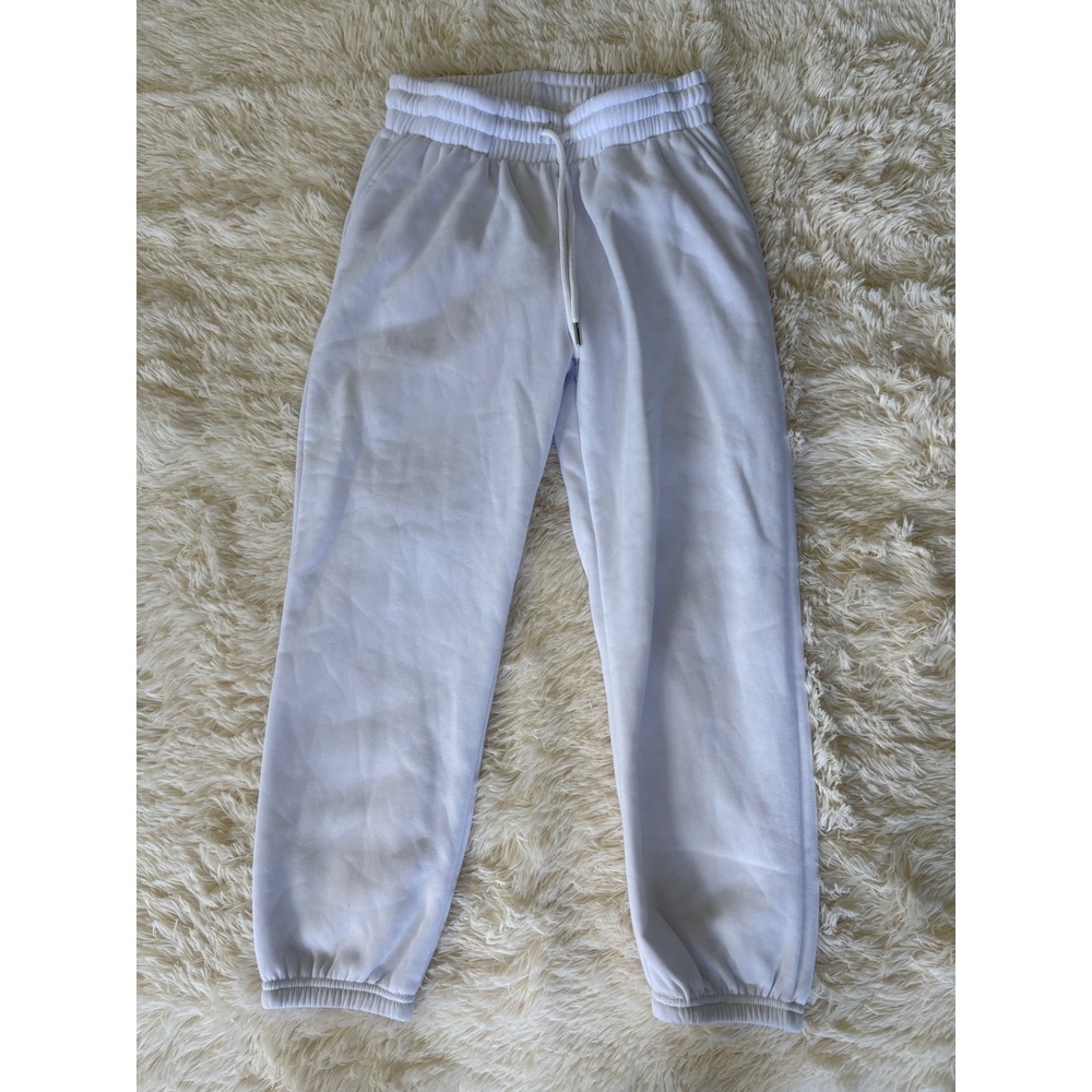 Elite Collection White Sweatpants Drawstring Waistband‎ Casual Loungewear